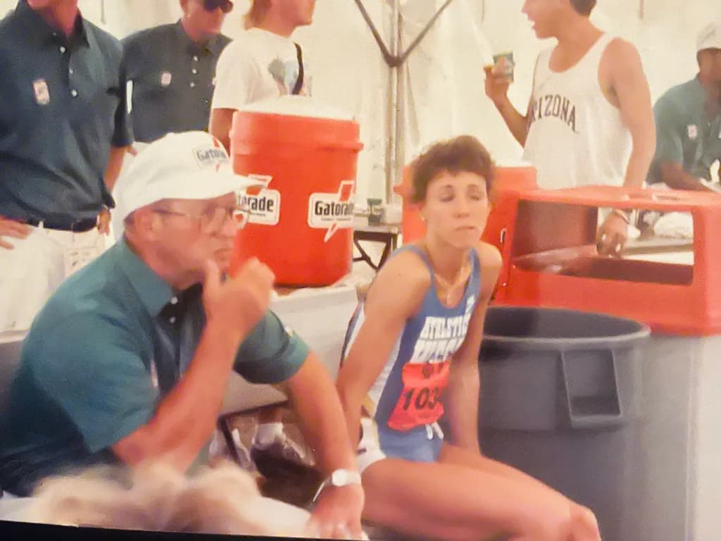 Athlete and Coach Resting