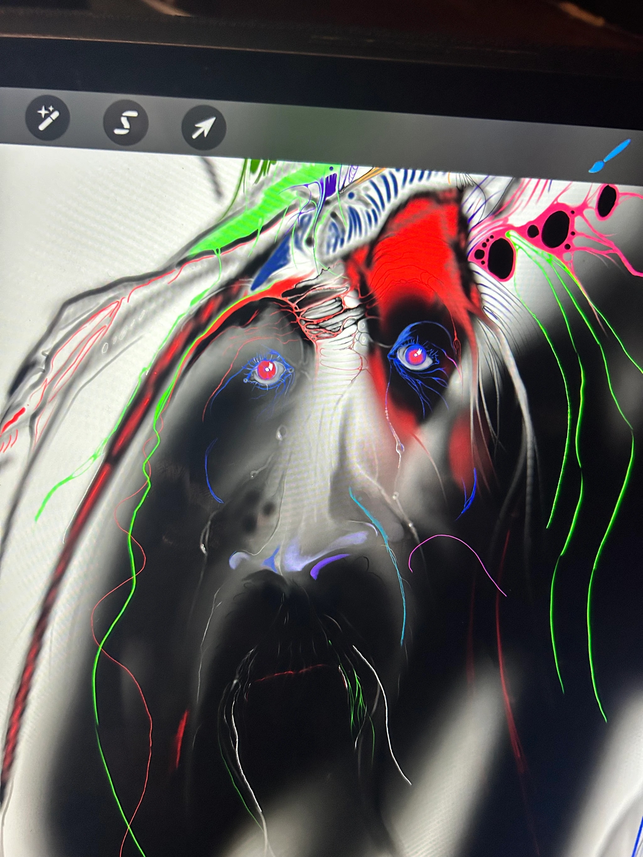 Neon Sorrow Portrait
