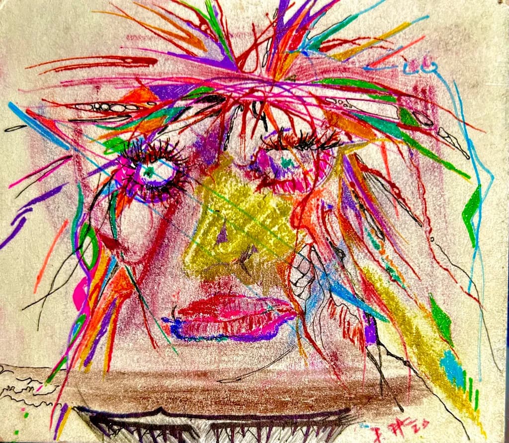 Colorful Portrait Sketch