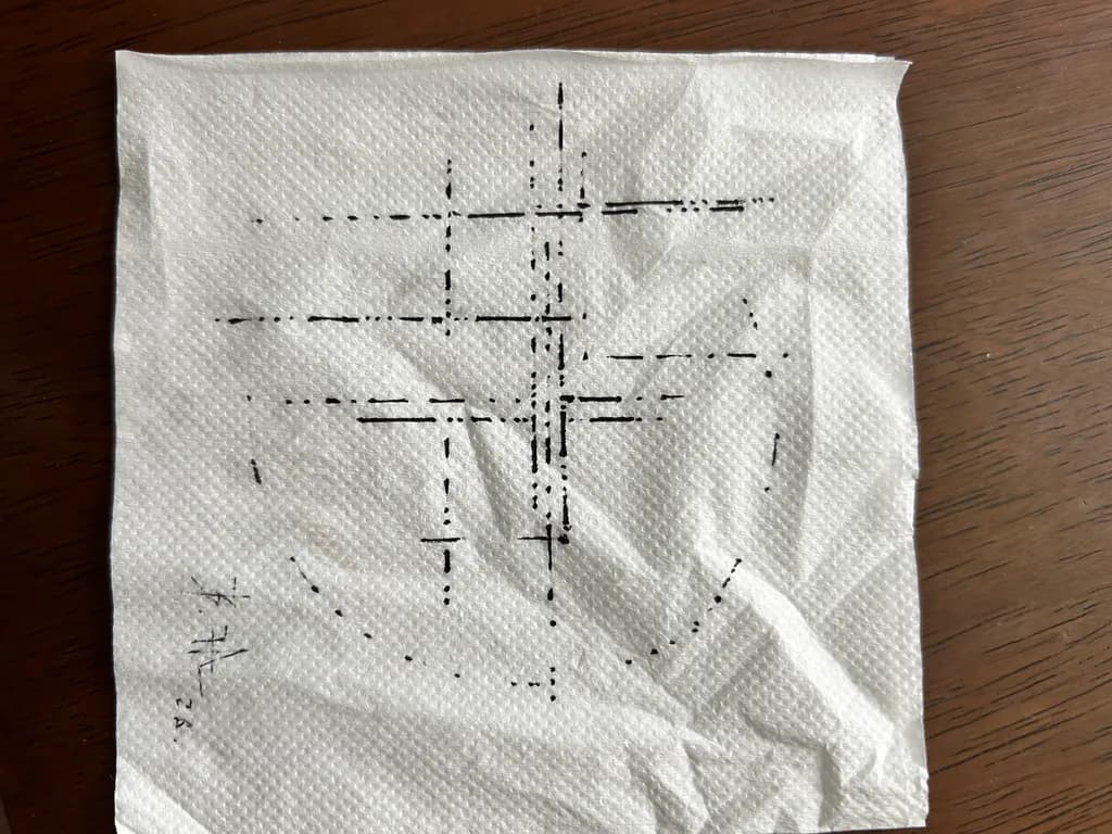 Napkin Line Sketch