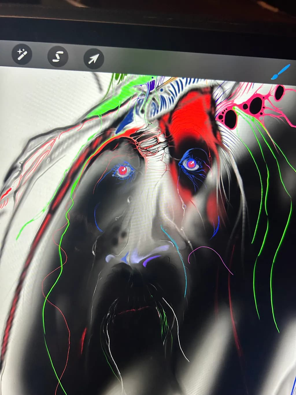 Neon Sorrow Portrait