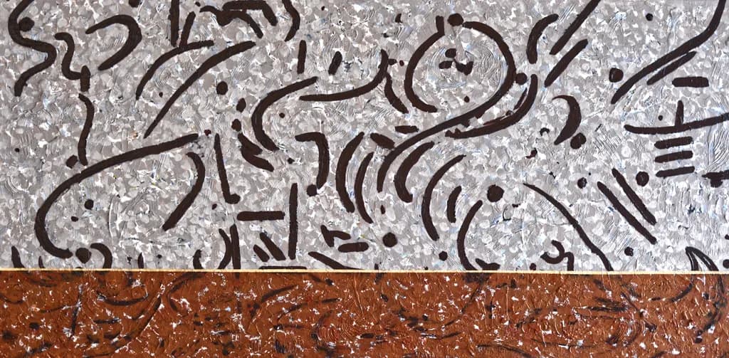 Whispers of Texture: A Dance of Silver and Earthy Tones