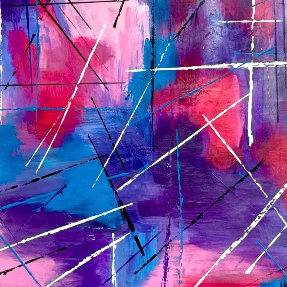 Vibrant Chaos: A Dance of Color and Line in Abstract Expressionism