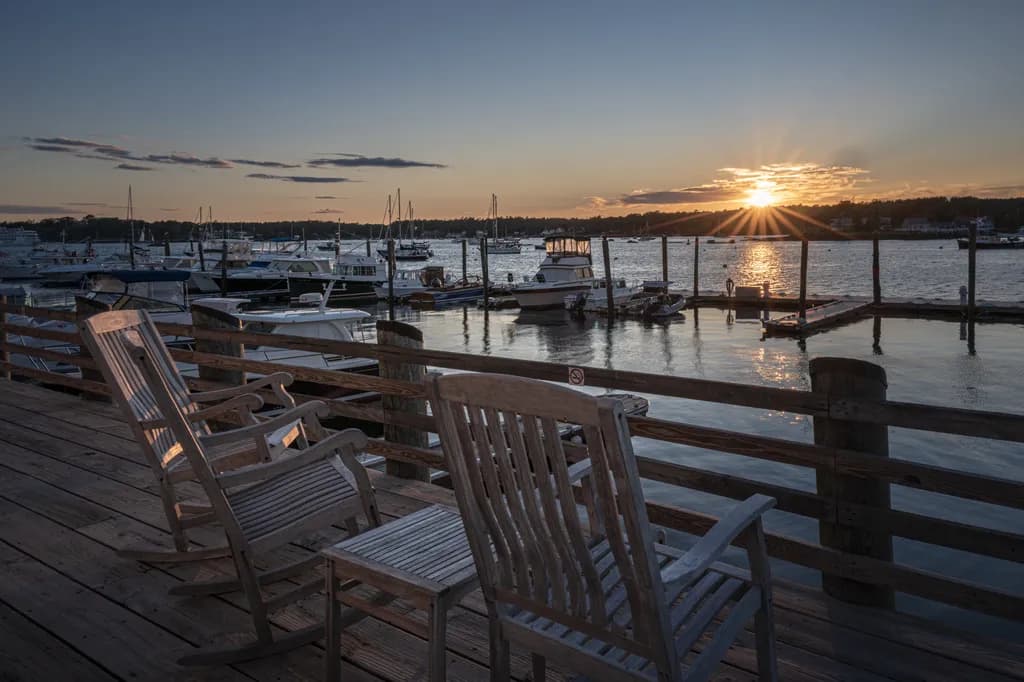 Rocking Chairs at Boothbay Harbor