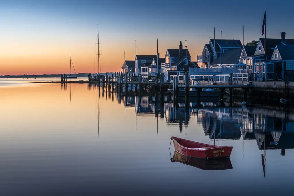 Nantucket Harbor Sunrise Reflections