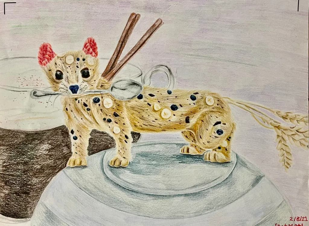 Ceramic Cat Still Life