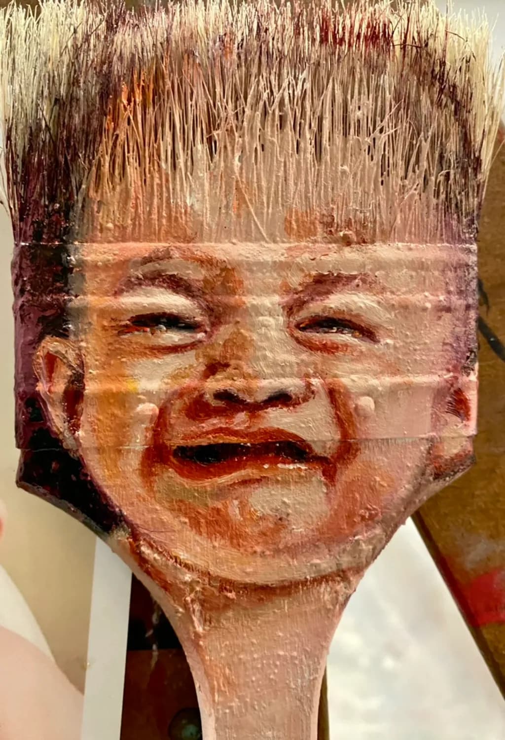 "Expressive Brushstrokes" Crying Baby