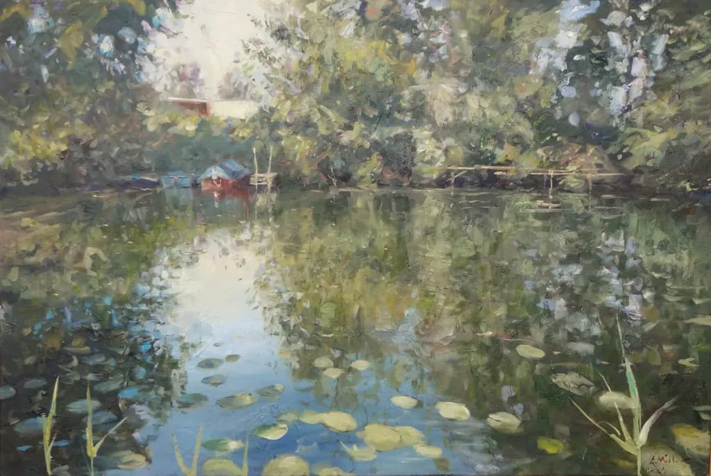 Serenity Reflected: A Tranquil Landscape of Water and Nature