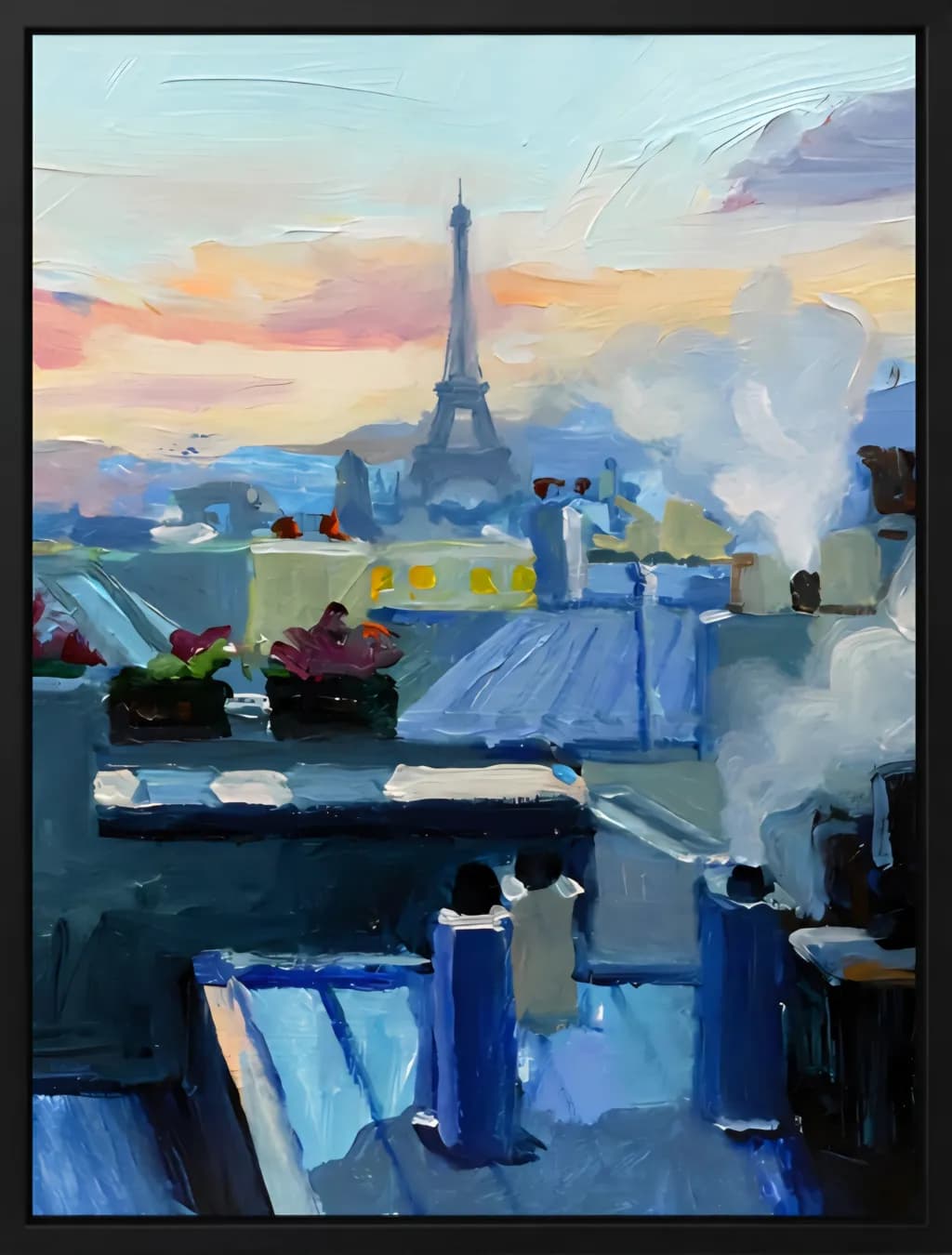 Paris Rooftops Twilight
