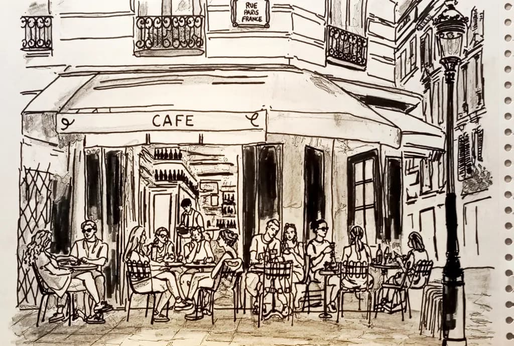 Parisian Café Scene