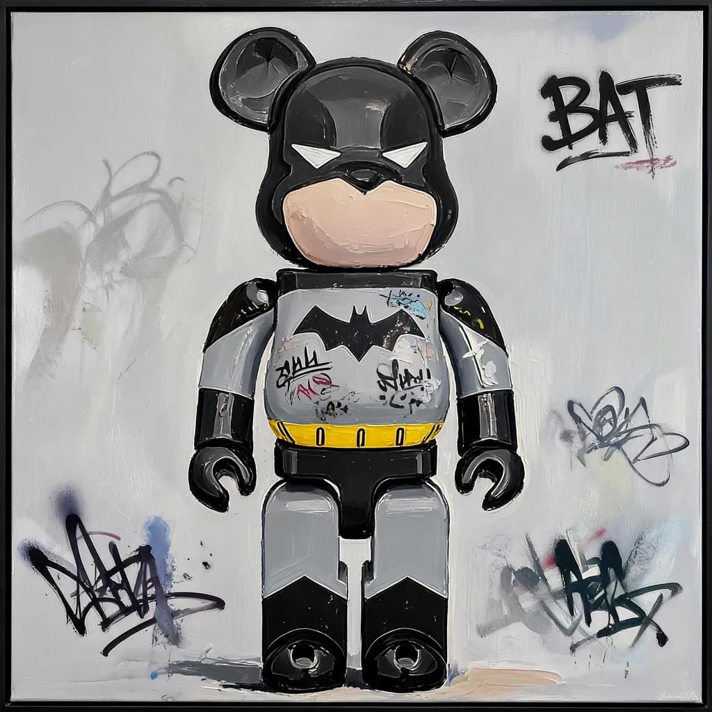 Bearbrick Batman Graffiti