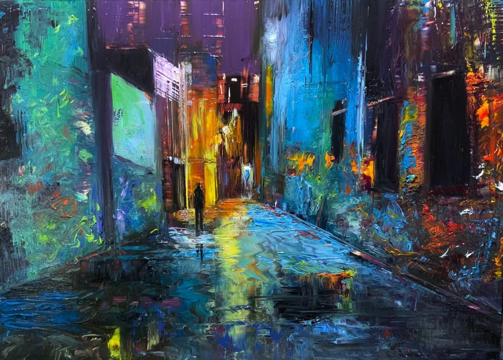 Neon Alley Stroll