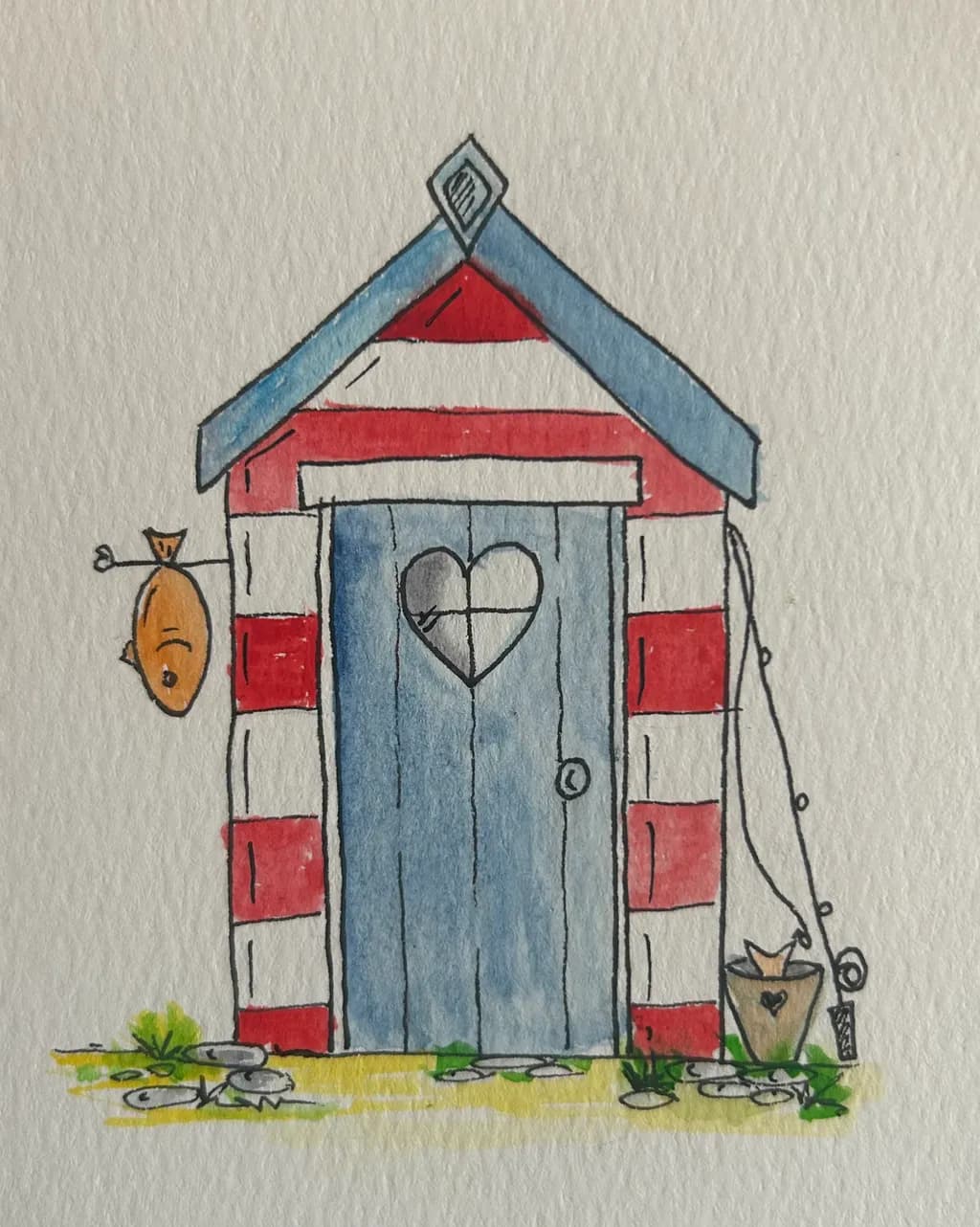 Striped Fishing Shack
