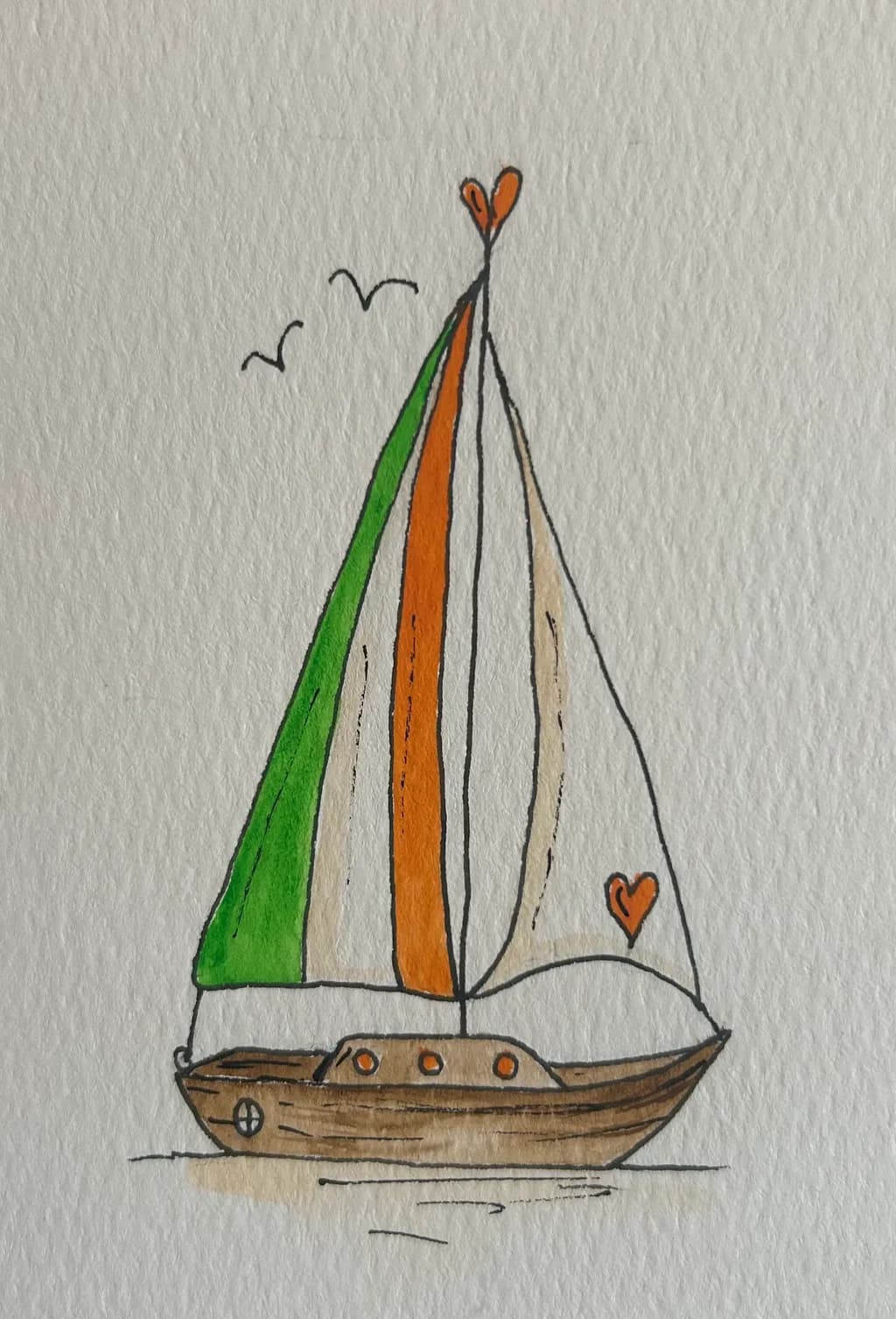 Heart Sailboat