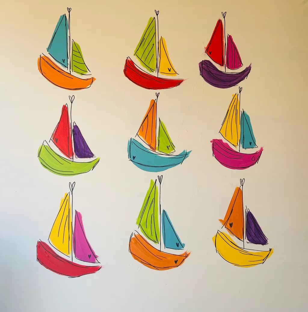 Colorful Sailboats