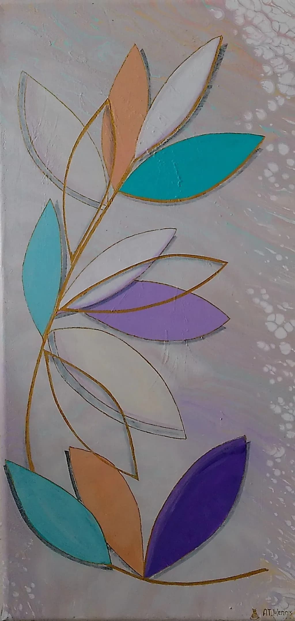 Whispers of Nature: A Dance of Colorful Leaves on a Serene Canvas