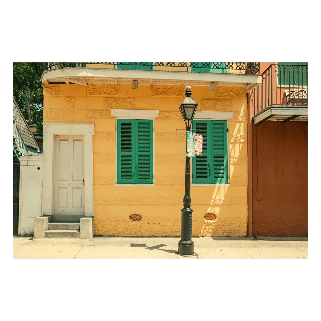 Yellow Facade with Shutters