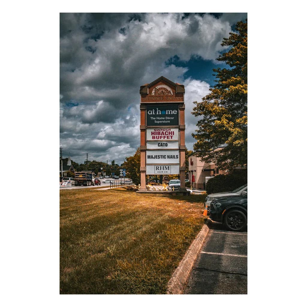 Shopping Center Sign
