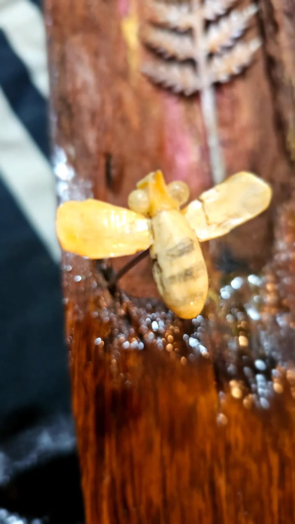 Whimsical Honeybee: A Quirky Fusion of Nature and Artistry on Reclaimed Wood