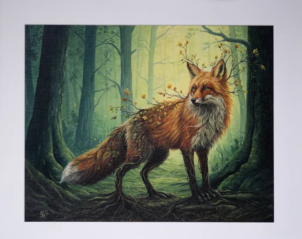 Whispers of the Forest: A Fox's Embrace of Nature's Spirit