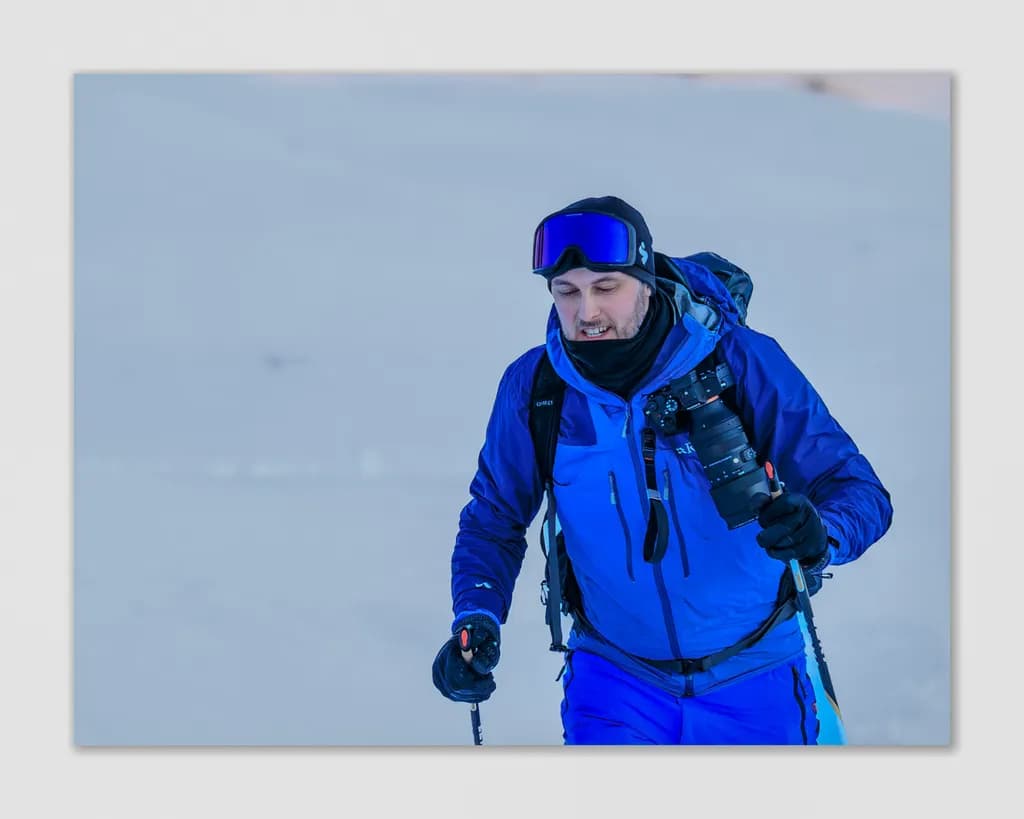 Winter Photographer Climb