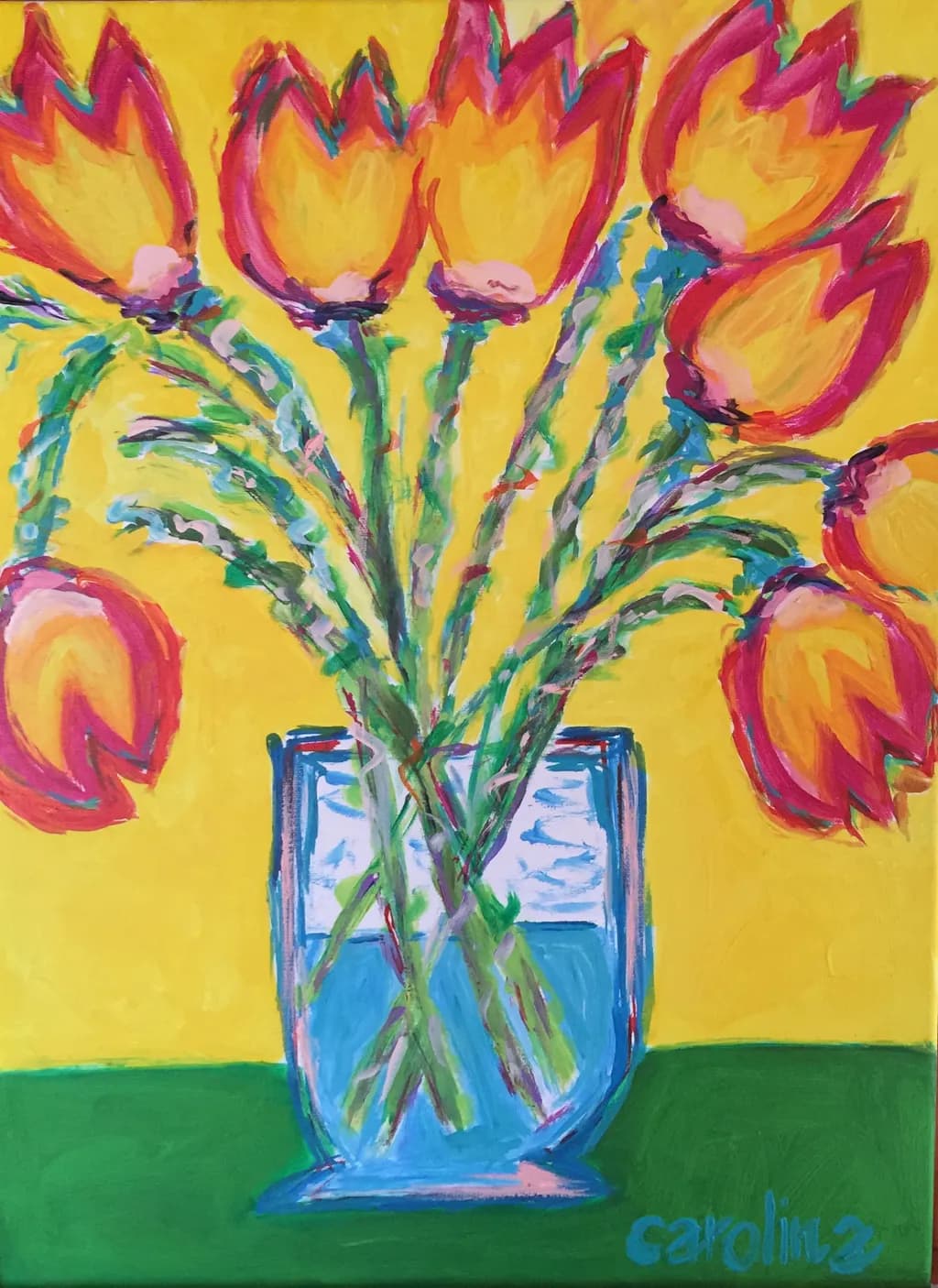 Vibrant Tulip Symphony: A Burst of Color in Blooming Harmony