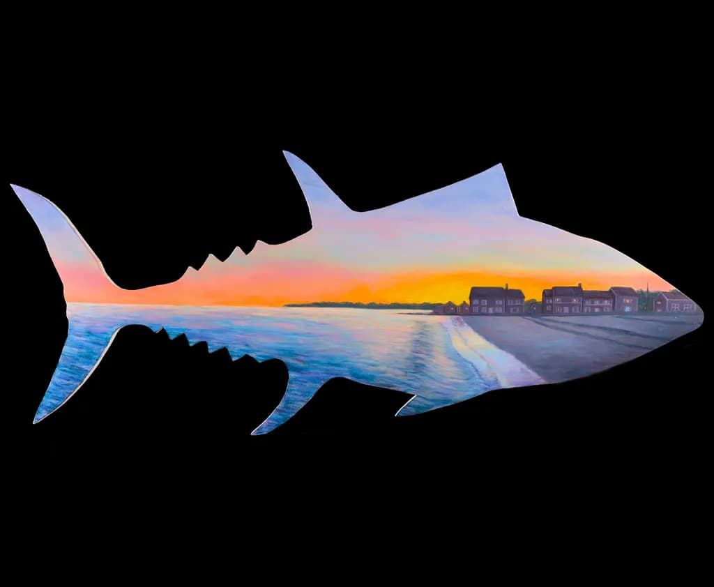 Coastal Shark Silhouette