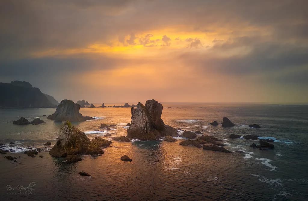 Golden Coastline Glow