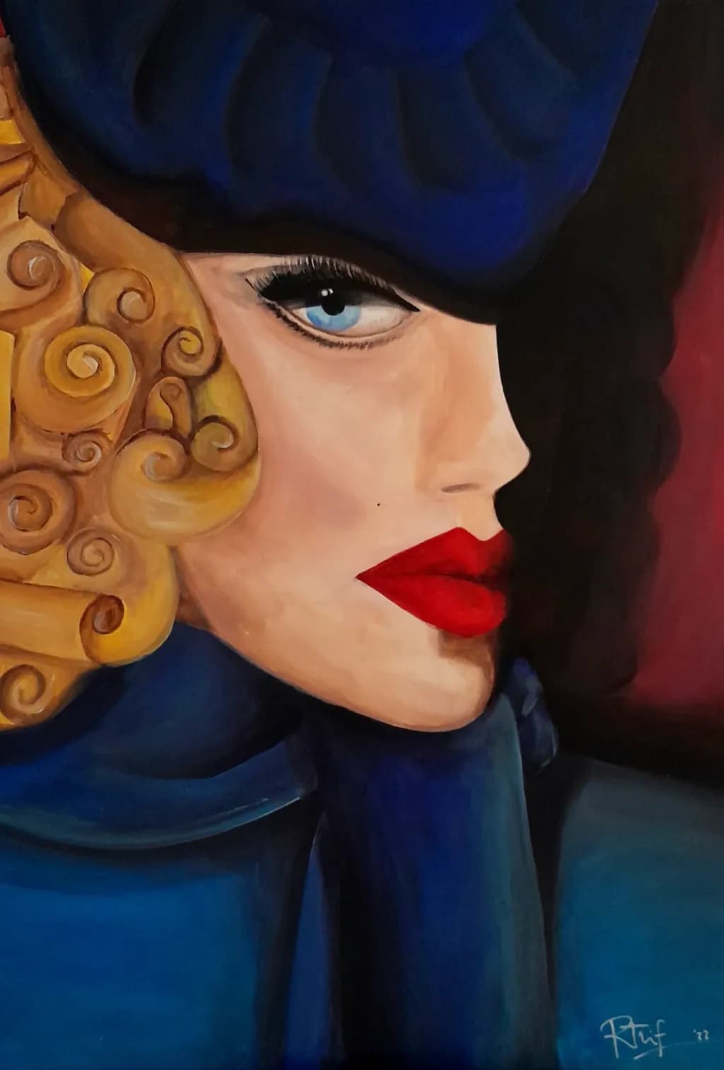 Donna in Blu