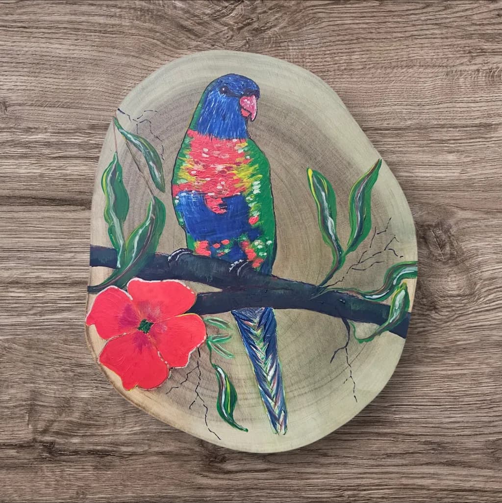 Colorful Parrot Perch