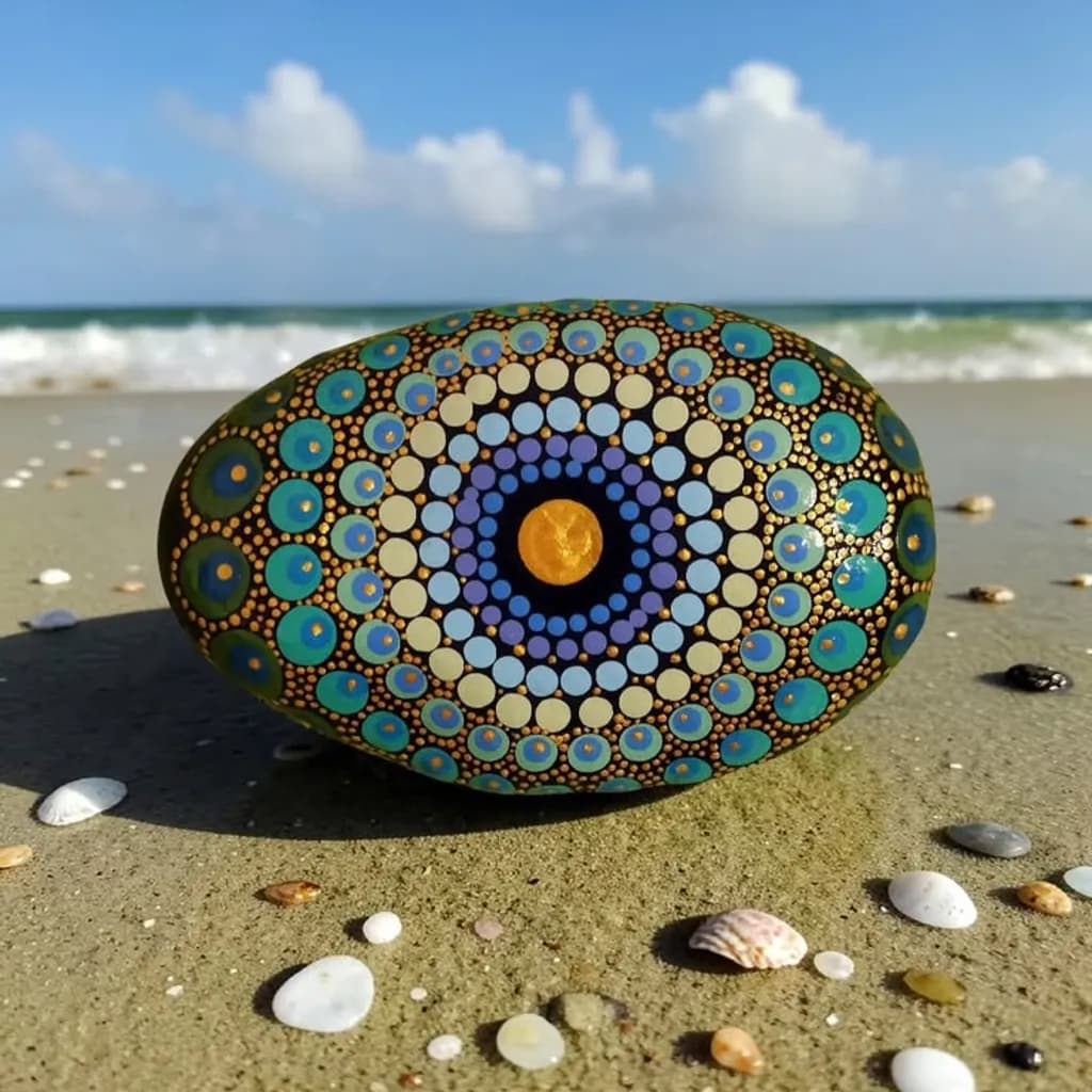 Coastal Mandala Rock