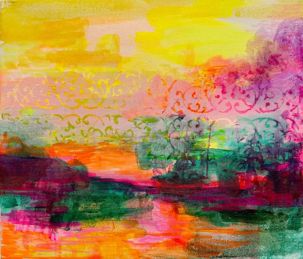 Sunset River Pattern