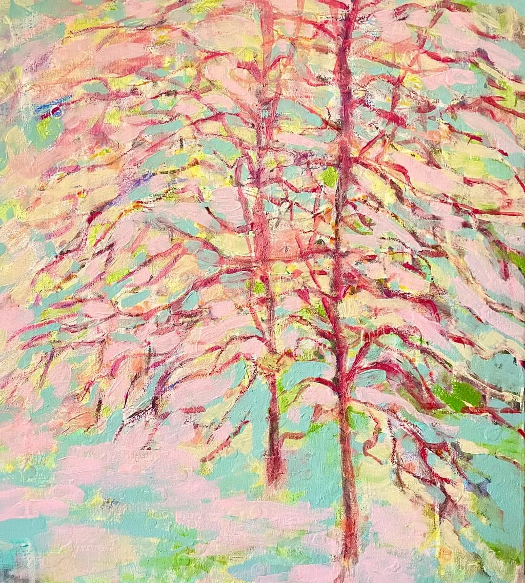 Pastel Tree Silhouette