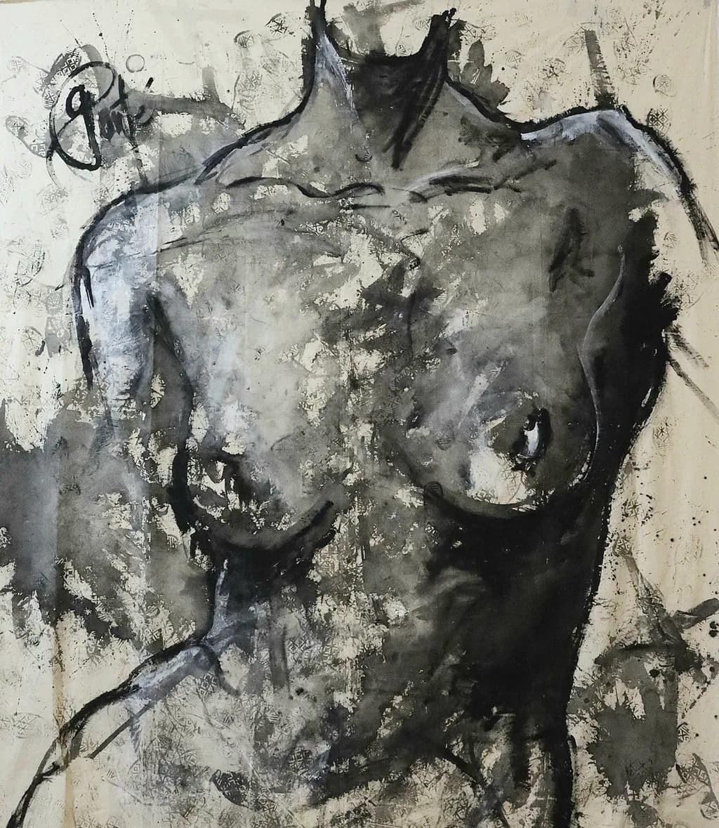 Ethereal Embrace: A Poetic Exploration of the Human Form in Monochrome