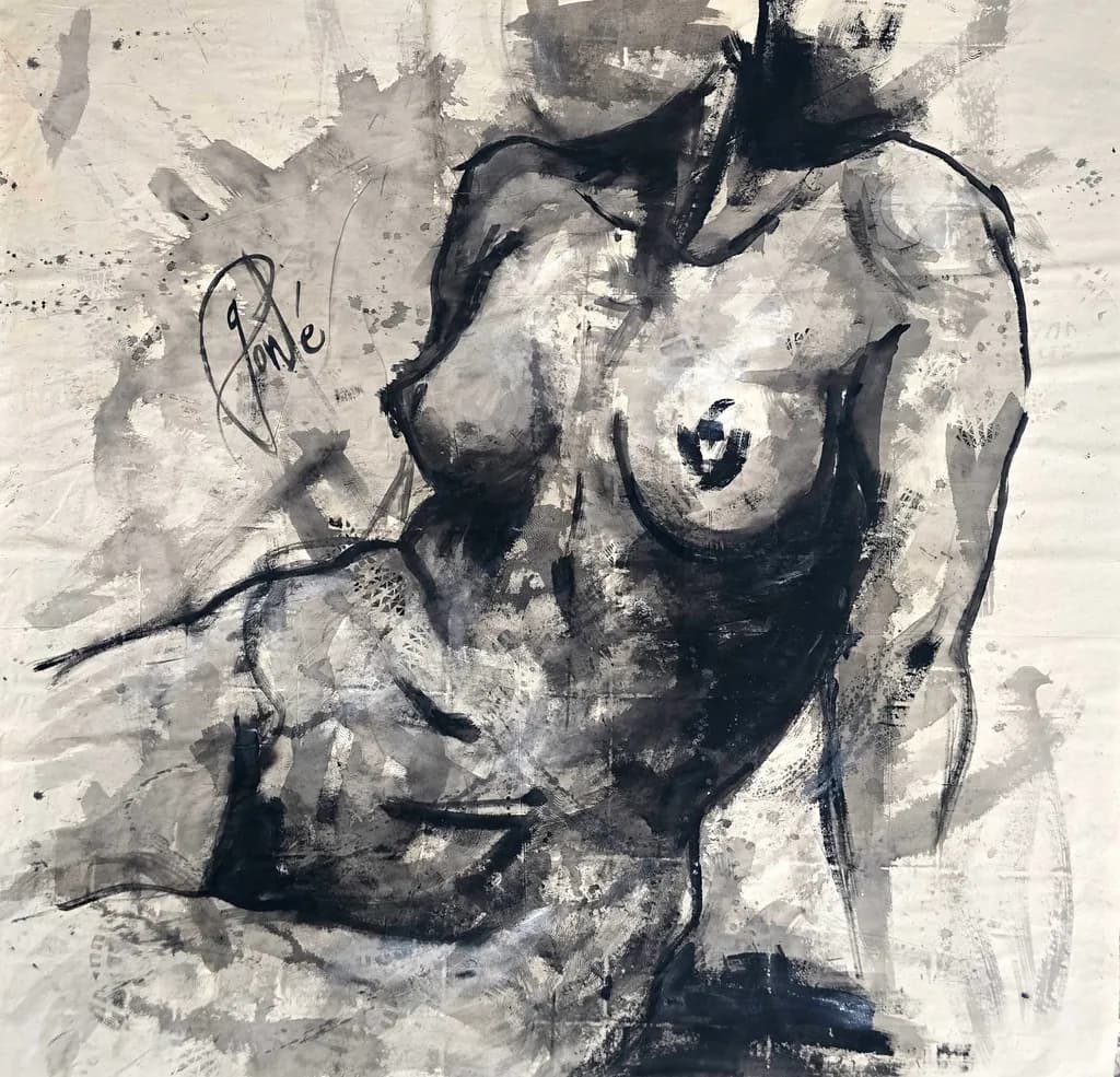 Ethereal Embrace: A Poetic Exploration of the Human Form in Monochrome