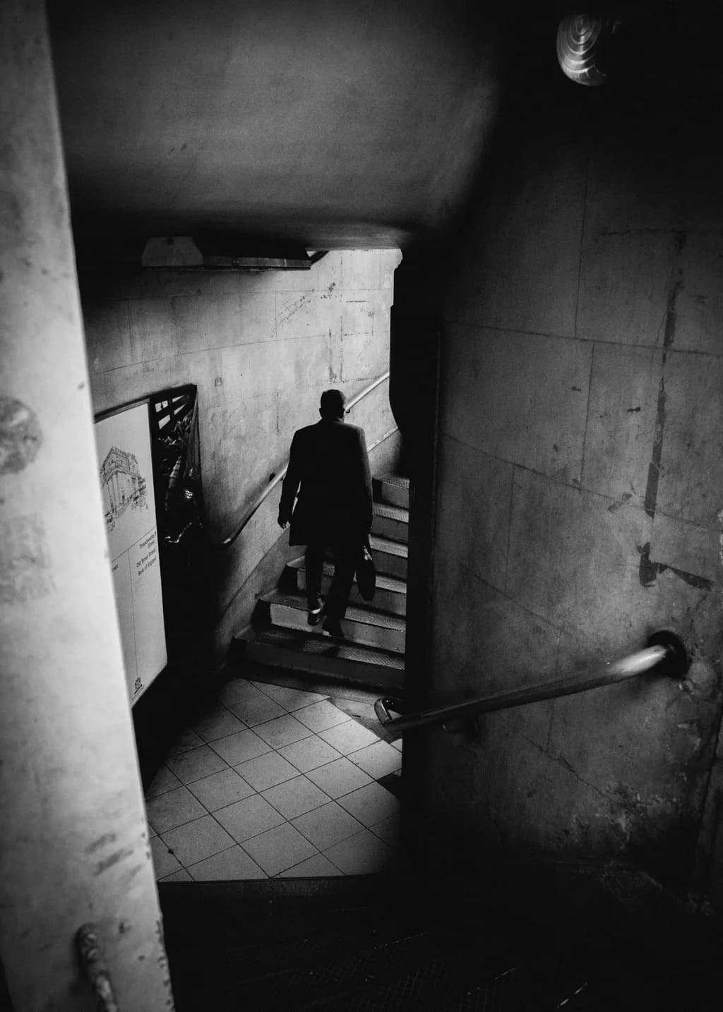 Man on Stairway