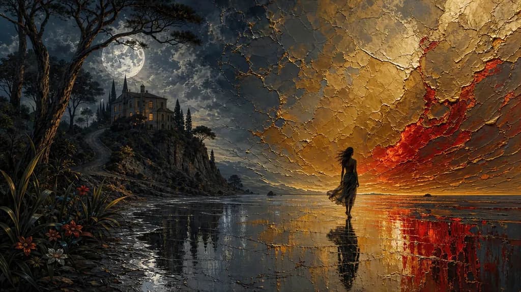 Moonlit Coastal Path