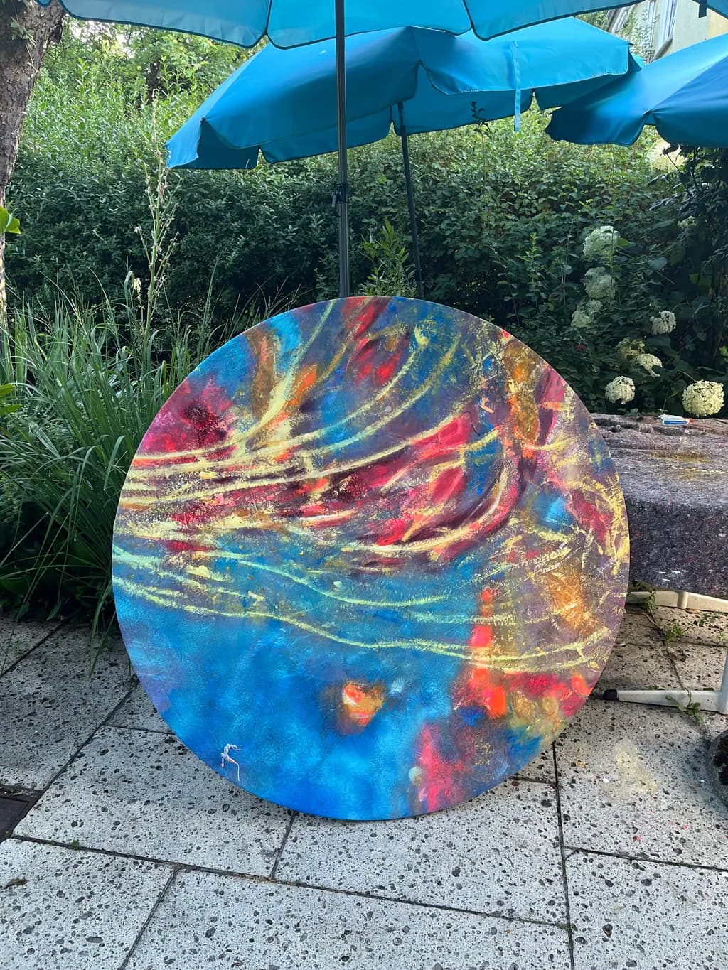 Abstract Round Canvas
