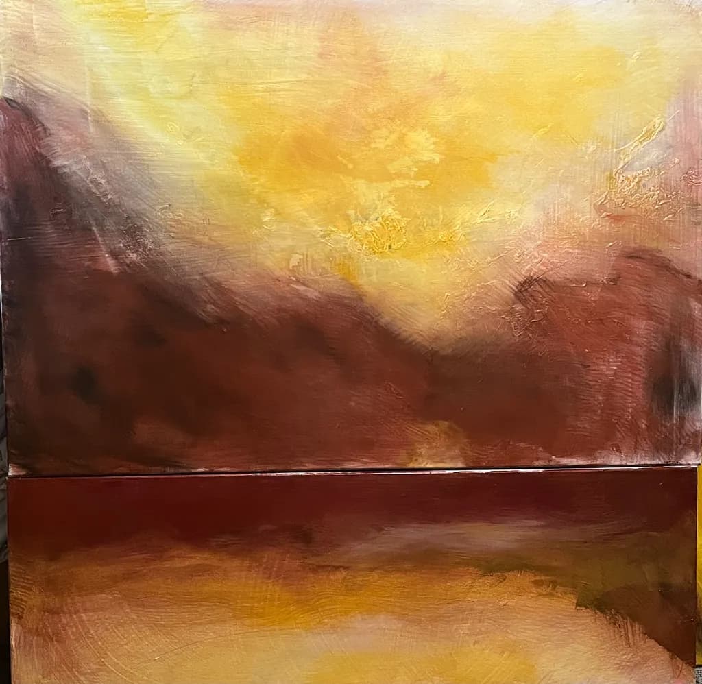 Mountain Sunset Reflection