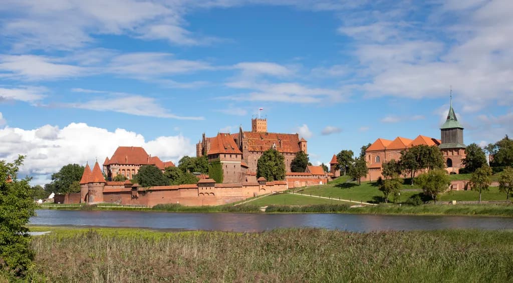 Medieval Red Brick Castle