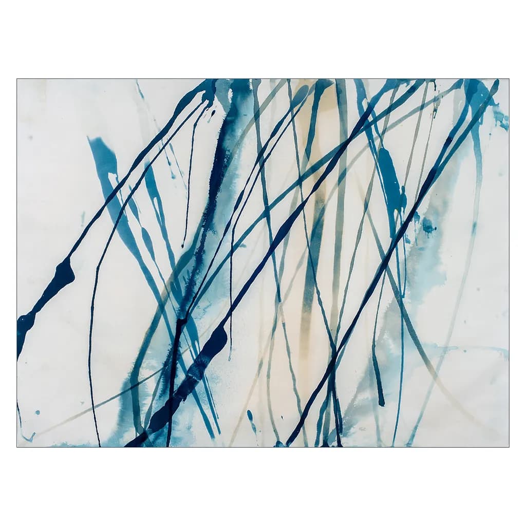 Whispers of Blue: An Emotional Dance of Lines and Light