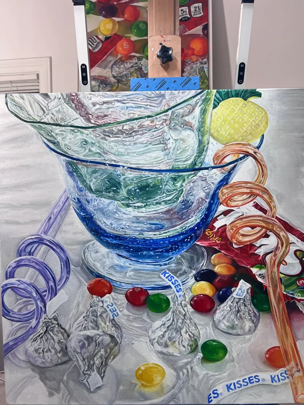 Candy and Glass Reflection