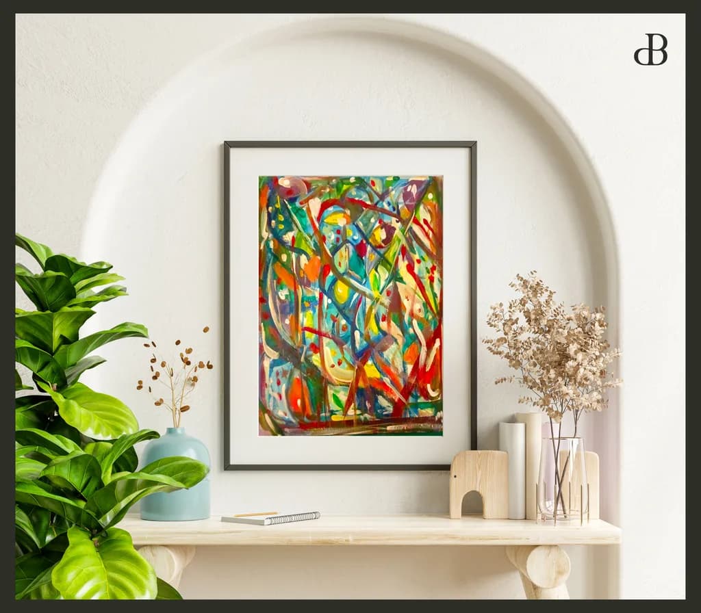 Vibrant Whispers: An Abstract Dance of Color and Nature