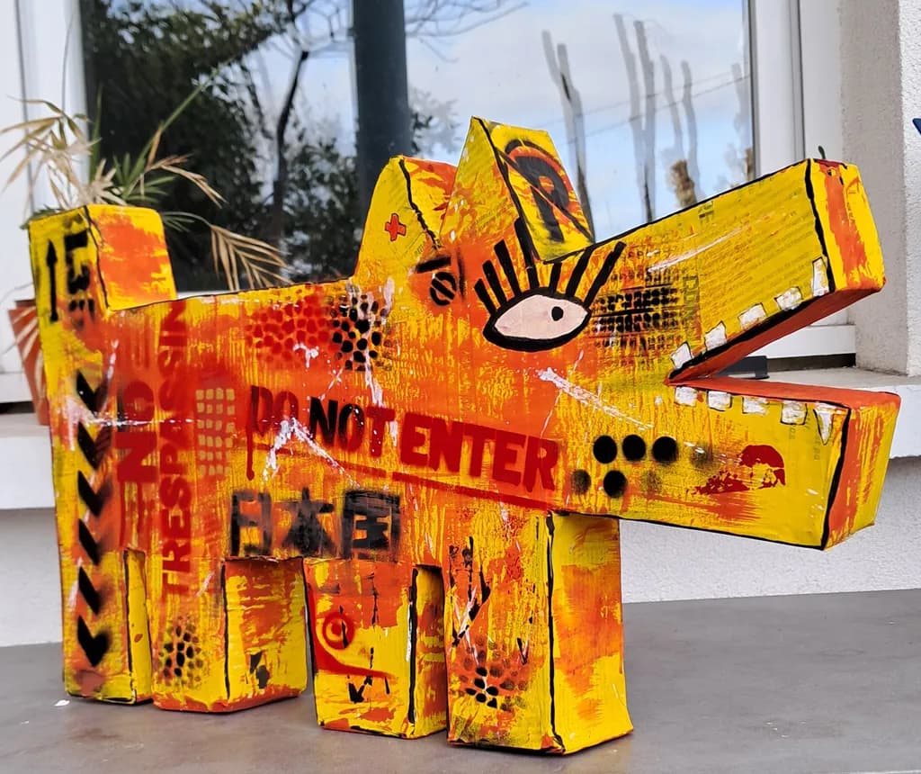 Warning Dog Sculpture