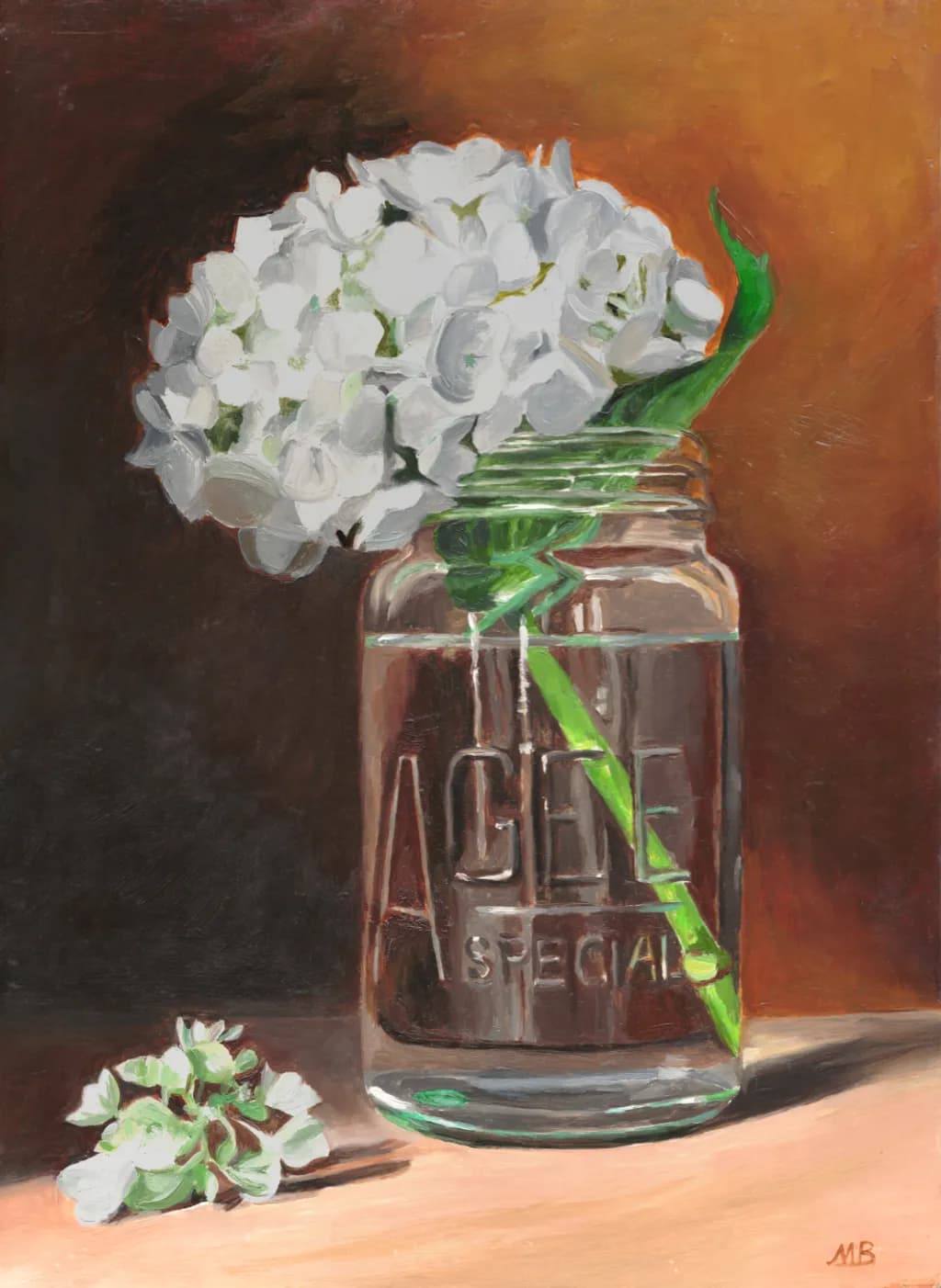 Hydrangea in an Agee jar