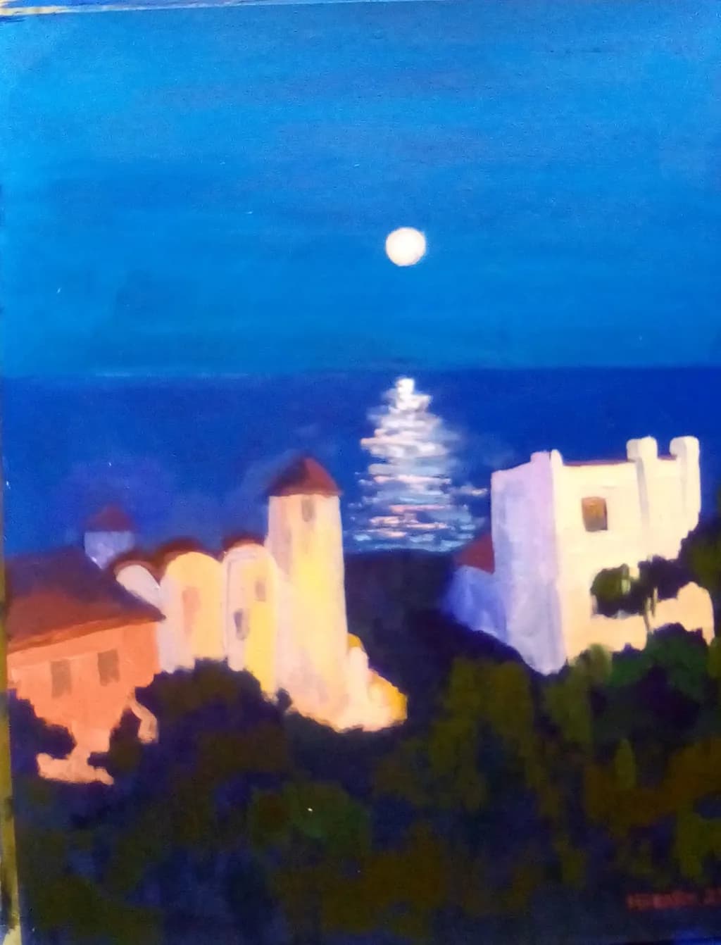 Moonlit Serenity: A Tranquil Evening by the Sea