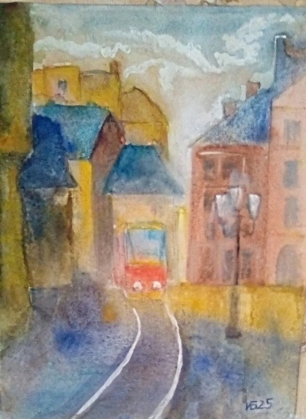 Urban Whispers: A Watercolor Journey Through Cityscapes and Trains