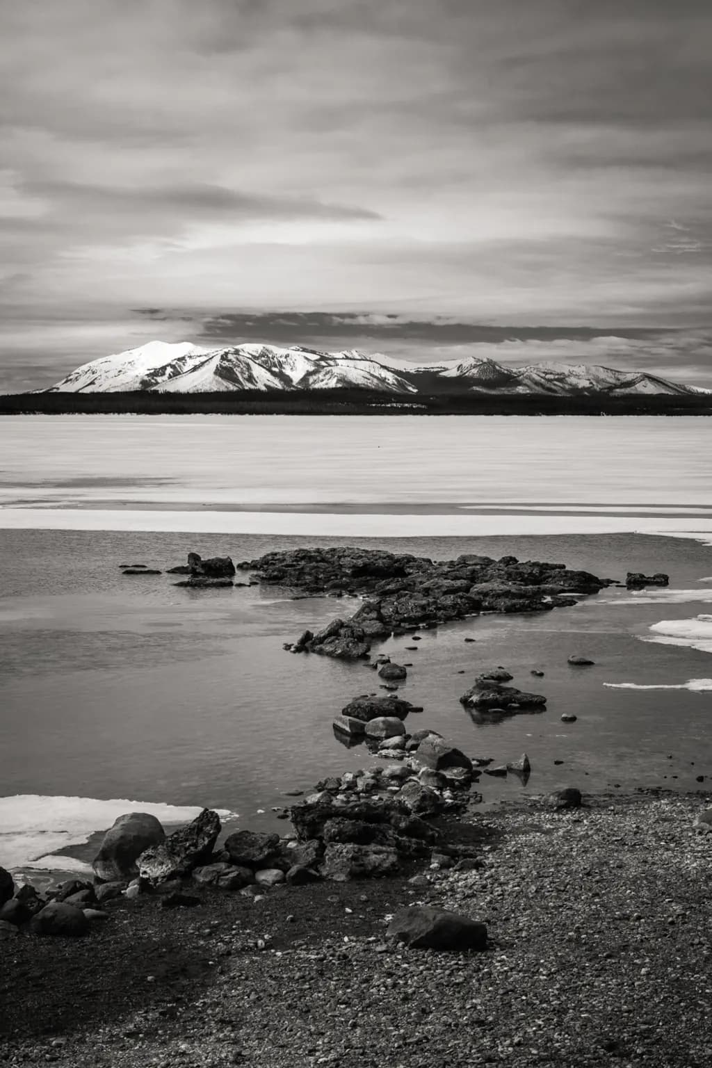 Icy Yellowstone Lake