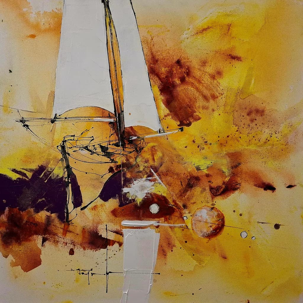 Golden Sail Abstract