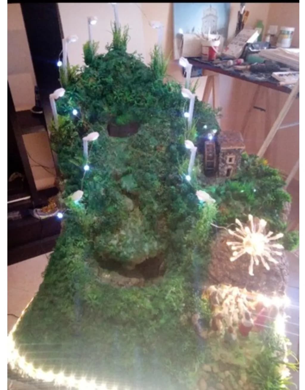 Illuminated Green Fortress